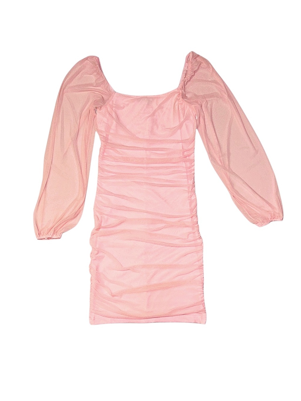 FASHION Women's Pink Long Sleeve Dress